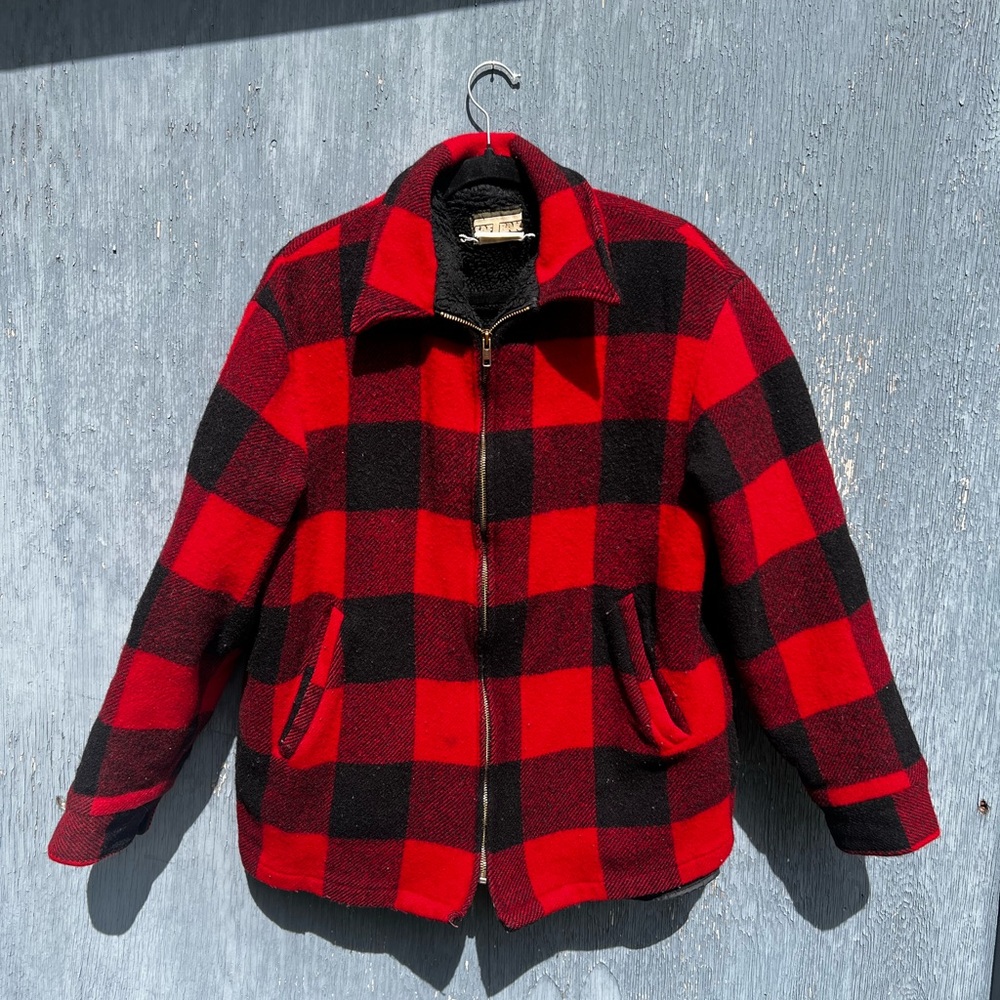 Vintage Red and Black Plaid Jacket